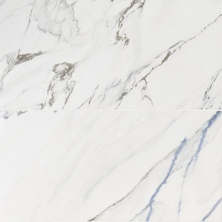 Calacatta Indigo 12" x 24" Polished Porcelain Floor and Wall Tile