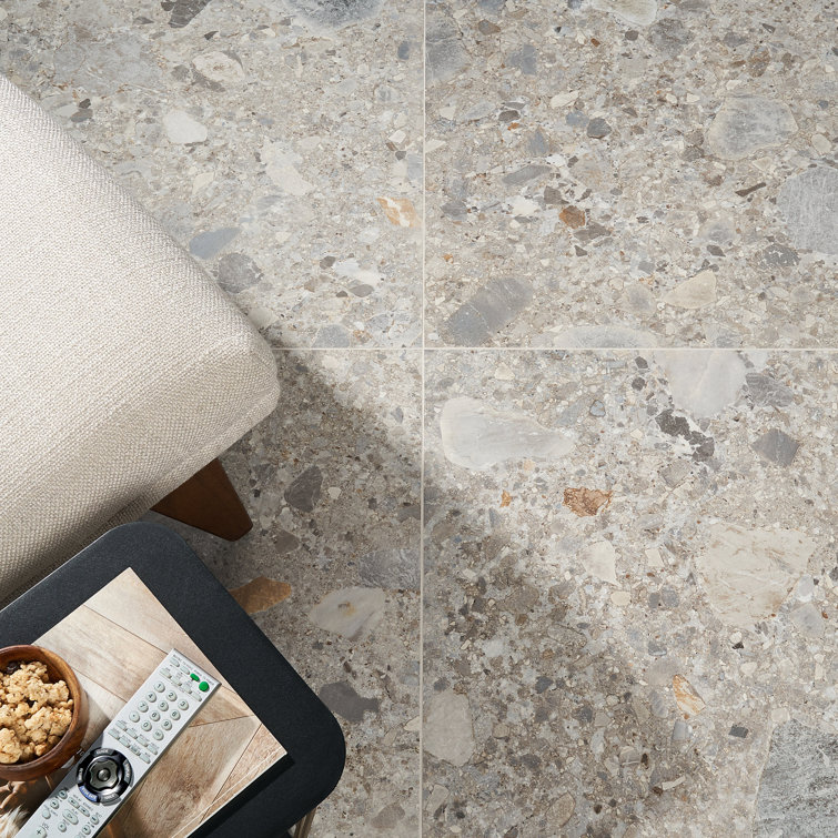 Venitia Matte Gray Porcelain 24" x 24" Floor and Wall Tile