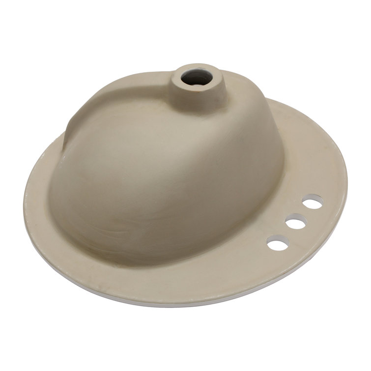 Glossy White Ceramic Oval Drop-in Bathroom Sink with 3 Faucet Holes