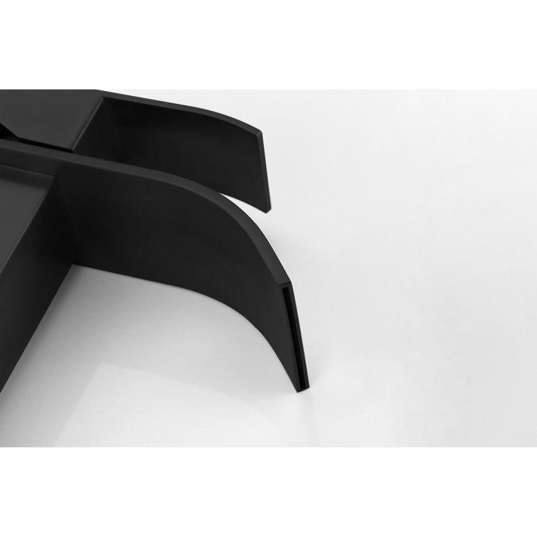 Matte Black Single Handle Waterfall Spout Bathroom Faucet