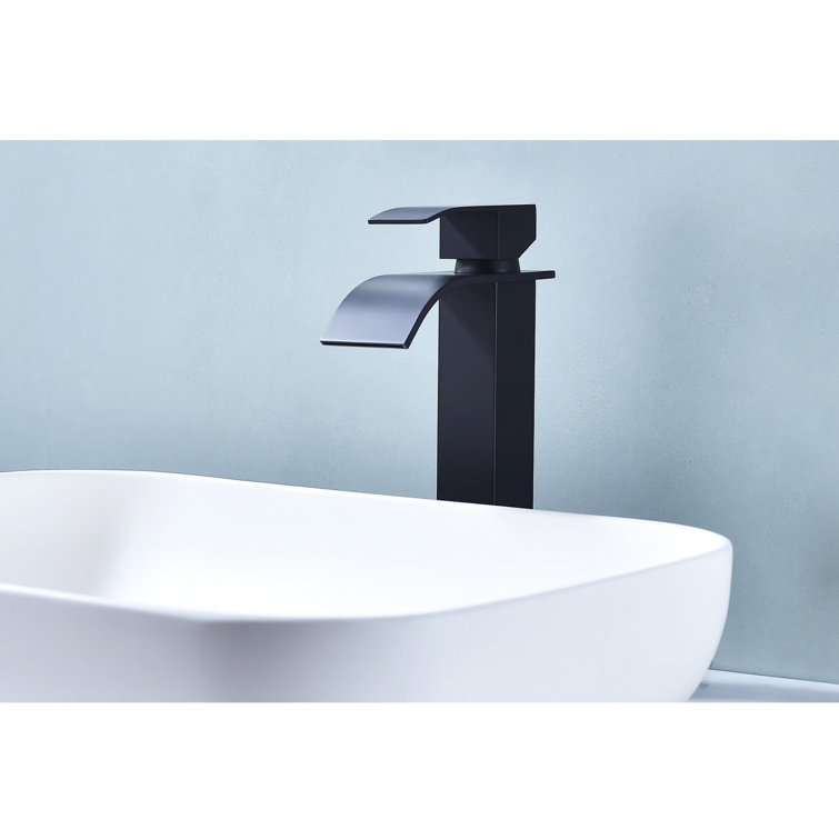 Matte Black Stainless Steel Single Handle Bathroom Faucet