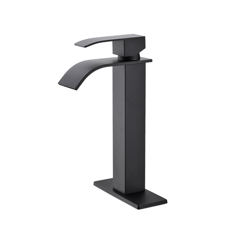 Matte Black Stainless Steel Single Handle Bathroom Faucet