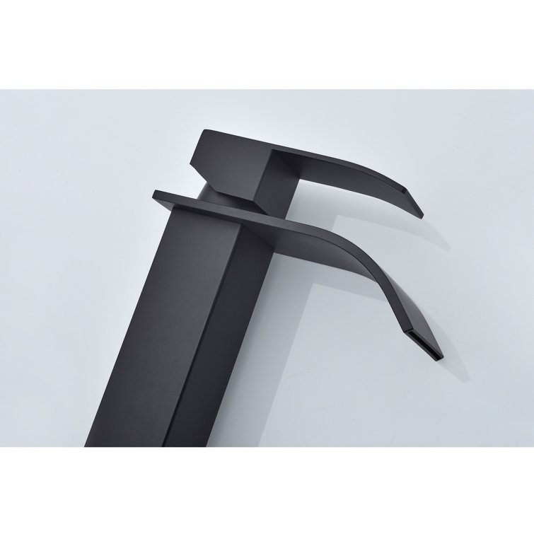 Matte Black Stainless Steel Single Handle Bathroom Faucet