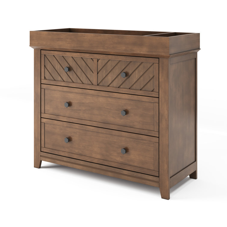 Atwood Cocoa Bean Pine Wood 3-Piece Nursery Set