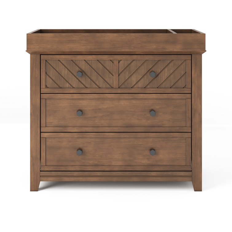 Atwood Cocoa Bean Pine Wood 3-Piece Nursery Set