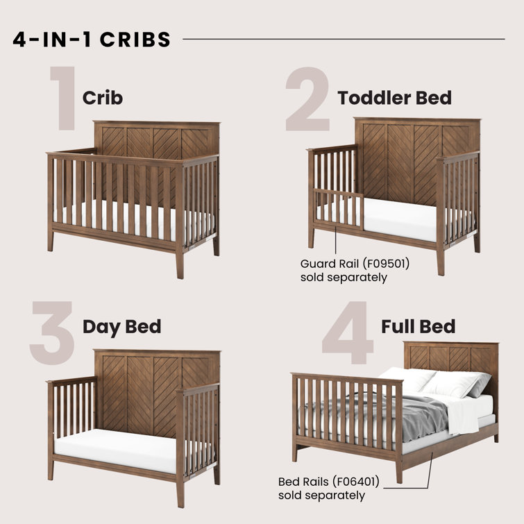 Atwood Cocoa Bean Pine Wood 3-Piece Nursery Set