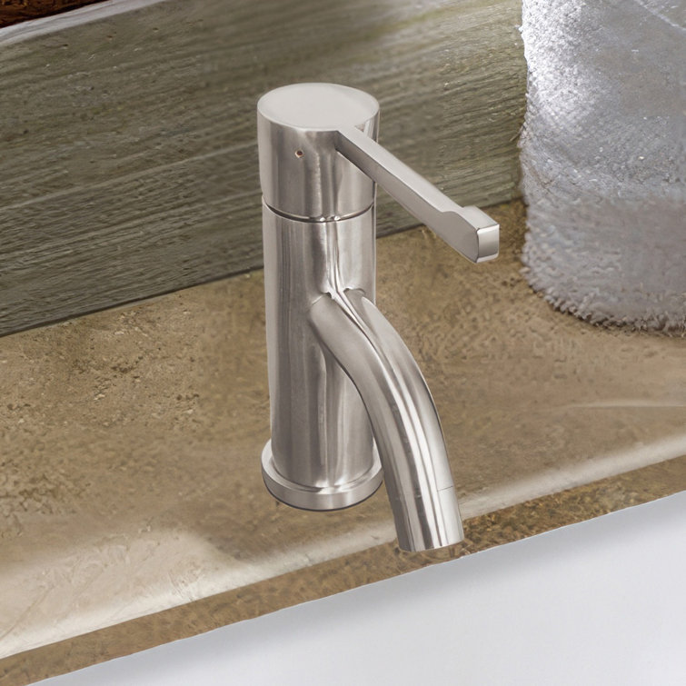 Eco-Friendly Brushed Stainless Steel Single Lever Bathroom Faucet