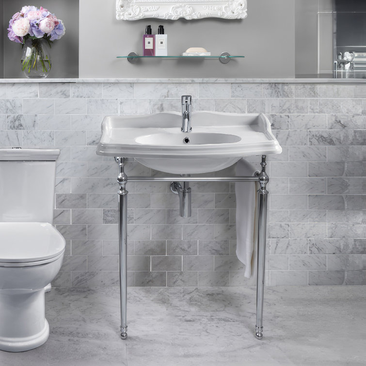 Waterhaus Extended Single Lever Lavatory Faucet in Polished Stainless Steel