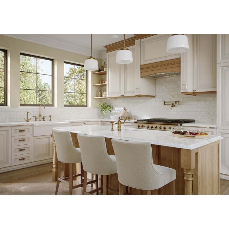 Glossy White Fireclay Farmhouse Sink with Drainboard