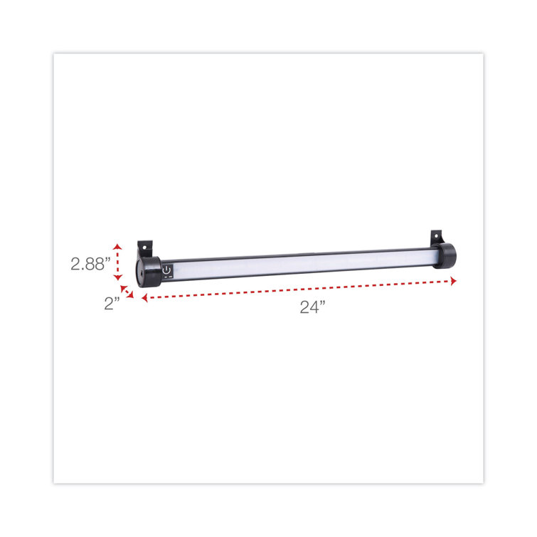 Black 24" Under Cabinet LED Strip Light with Touch Dimming