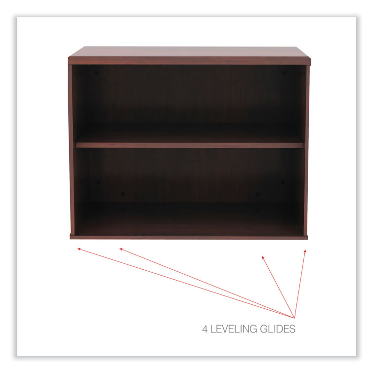 Cherry Woodgrain Office Storage Cabinet with Sliding Doors