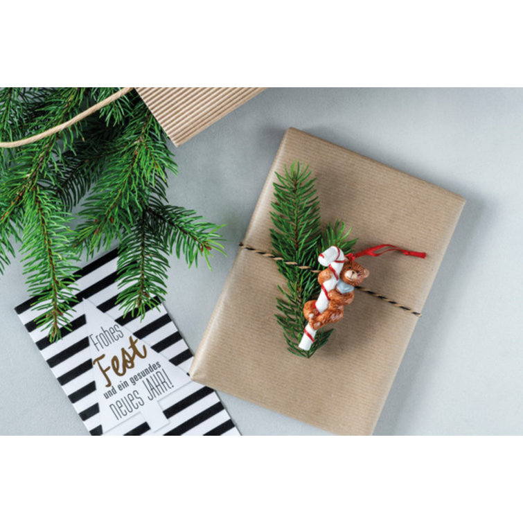 Nostalgic Christmas Porcelain Ornaments Set with Candy Canes