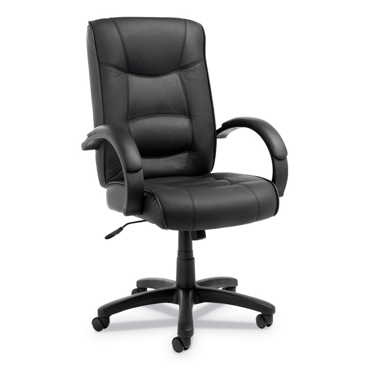 Black High-Back Leather Executive Swivel Chair