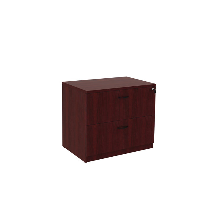 Mahogany 2-Drawer Lockable Water Resistant Lateral File Cabinet