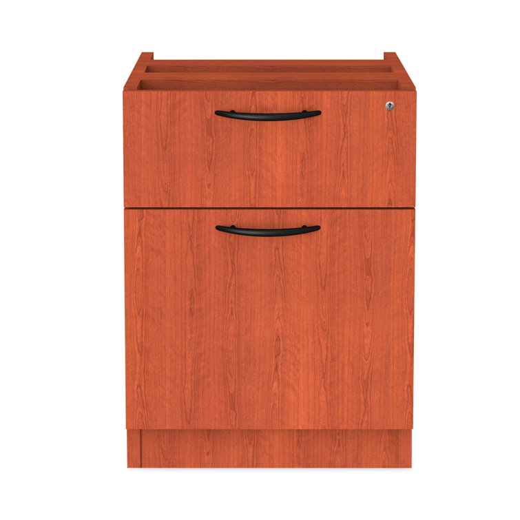 Medium Cherry 2-Drawer Lockable Legal Size Pedestal