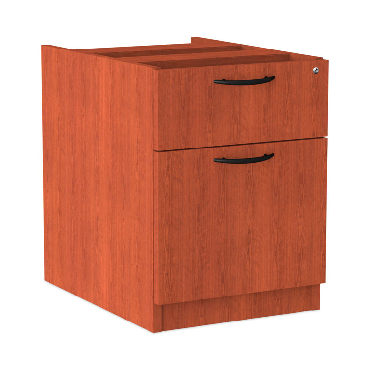 Medium Cherry 2-Drawer Lockable Legal Size Pedestal