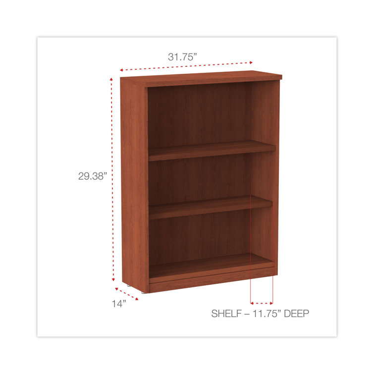 Medium Cherry Adjustable 5-Shelf Wood Bookcase