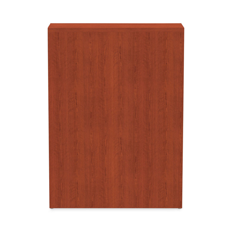 Medium Cherry Adjustable 5-Shelf Wood Bookcase