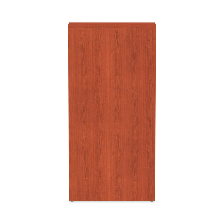 Valencia Medium Cherry Woodgrain Laminate Adjustable 5-Shelf Bookcase