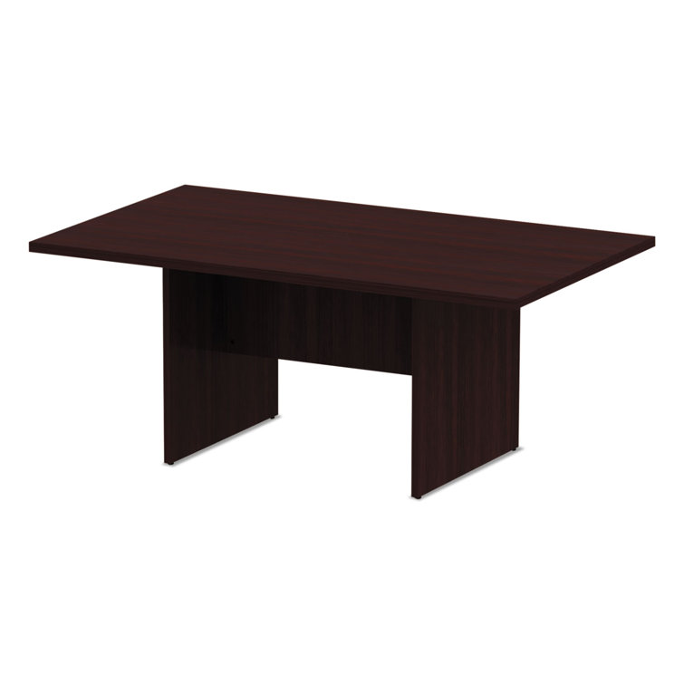 Mahogany Rectangular Conference Table with Laminate Top