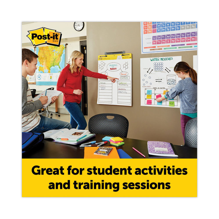 White Self-Adhesive Repositionable Flip Chart Pad, 25 x 30 Inches