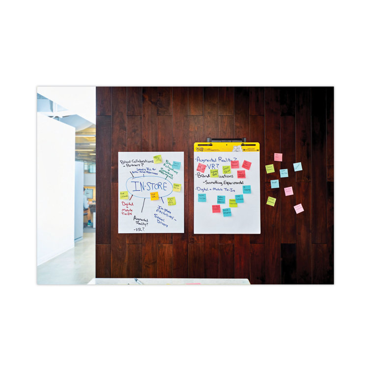 White Self-Adhesive Repositionable Flip Chart Pad, 25 x 30 Inches