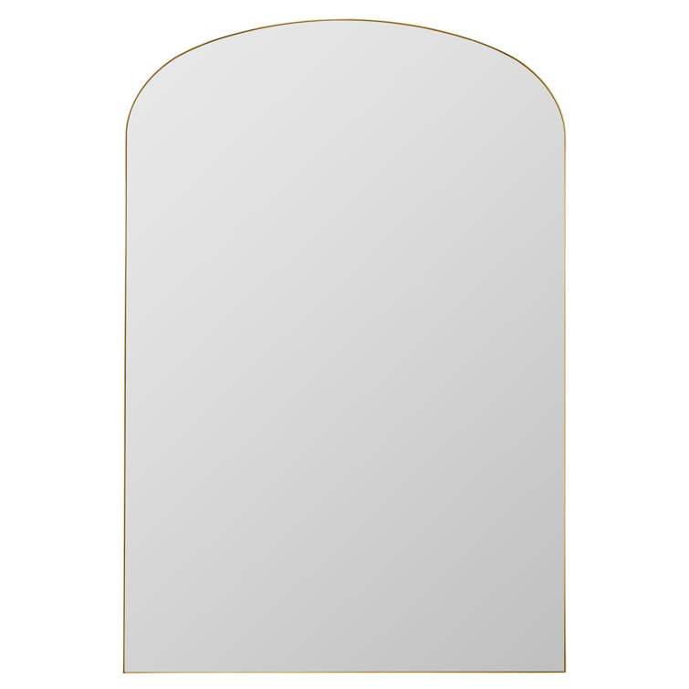 Gold Metal Arch Freestanding Floor Mirror, 74''