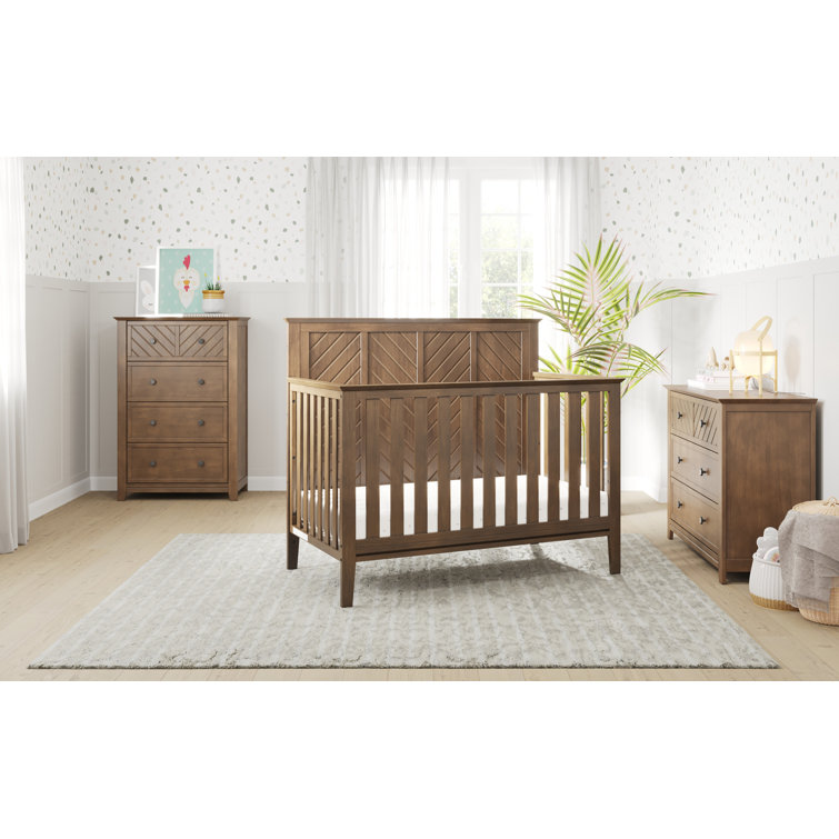 Atwood Cocoa Bean Pine Wood 3-Piece Nursery Set