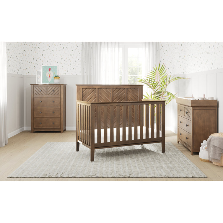 Atwood Cocoa Bean Pine Wood 3-Piece Nursery Set