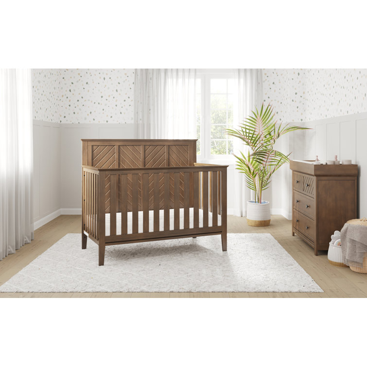 Atwood Cocoa Bean Pine Wood 3-Piece Nursery Set