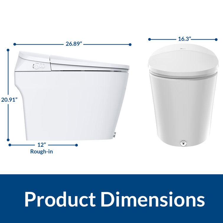 Discovery DLX White Elongated High Efficiency Bidet Toilet