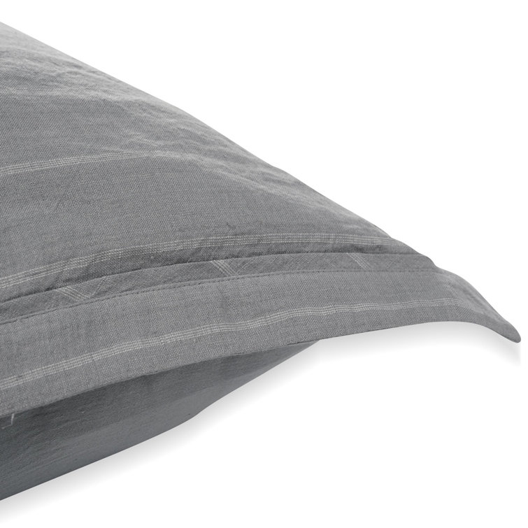 Sea Fog Blue Cotton King Pillow Sham
