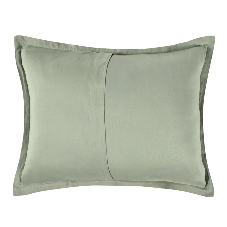 Ivory and Gray Striped Belgian Linen Euro Sham