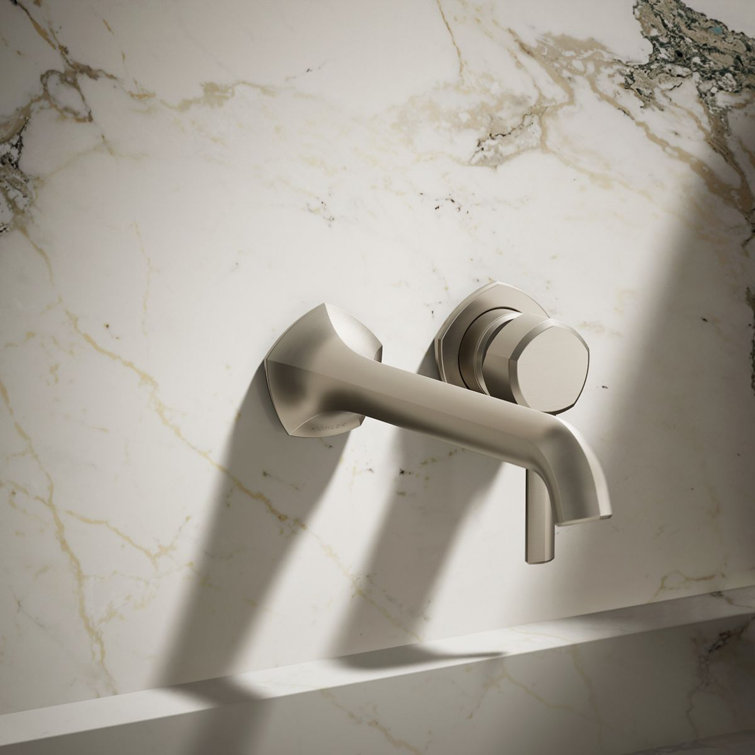 Occasion 8.63" Vibrant Brushed Nickel Wall-Mount Bathroom Faucet Spout