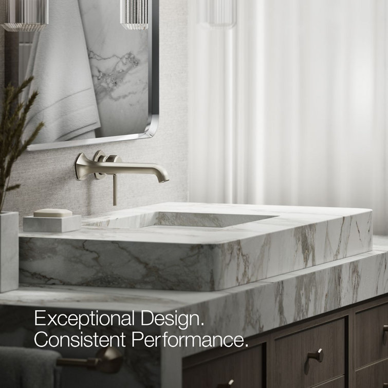 Occasion 8.63" Vibrant Brushed Nickel Wall-Mount Bathroom Faucet Spout