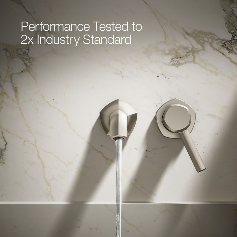 Occasion 8.63" Vibrant Brushed Nickel Wall-Mount Bathroom Faucet Spout
