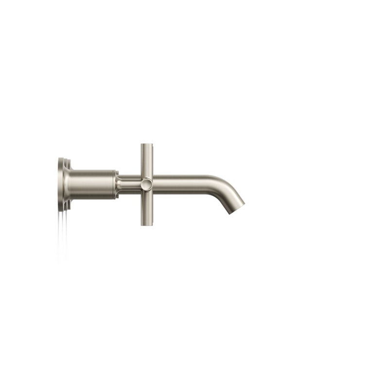 Purist Vibrant Brushed Nickel Wall-Mounted Double Handle Faucet