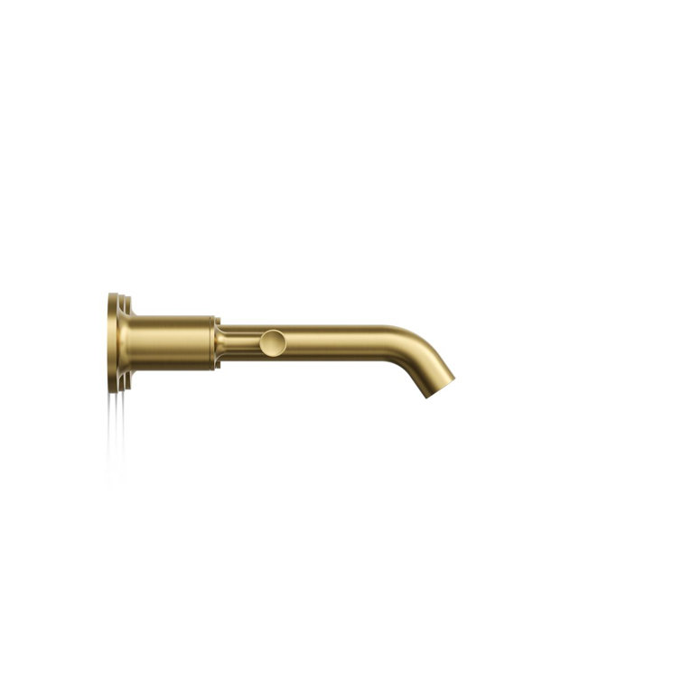 Purist Brushed Brass Wall-Mounted Bathroom Faucet