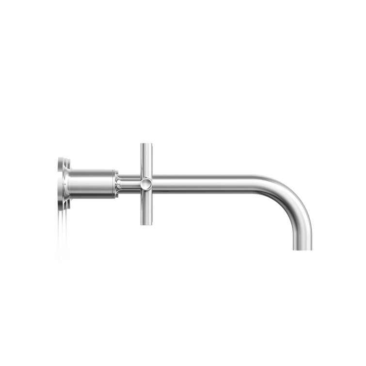 Purist Polished Chrome Double Handle Wall-Mount Bathroom Faucet