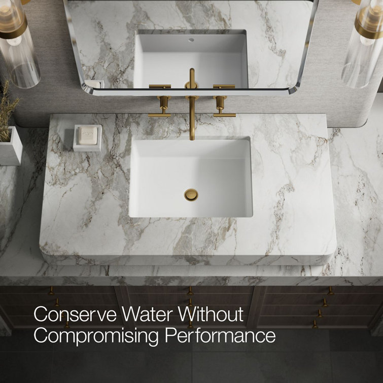 Purist Brushed Brass Wall-Mounted Bathroom Faucet