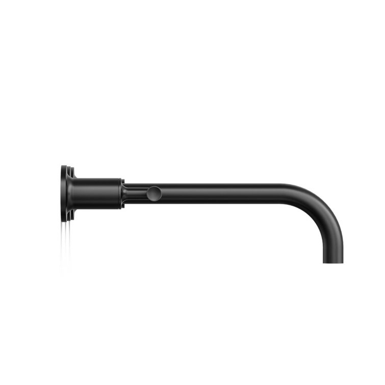 Purist Matte Black Wall-Mount Bathroom Sink Faucet with Lever Handles