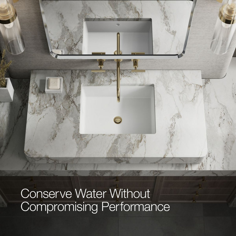 Vibrant French Gold Wall-Mounted Bathroom Faucet with Lever Handles