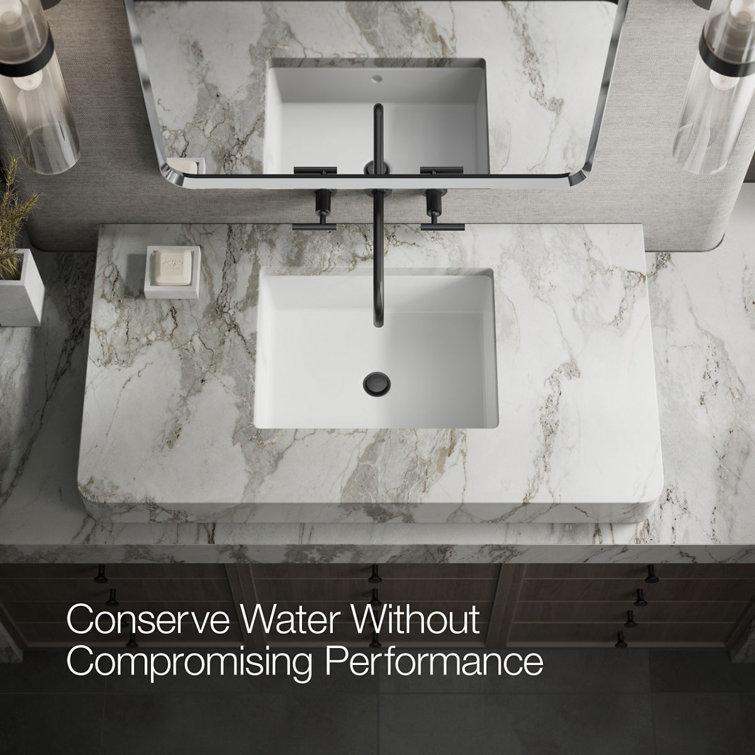 Purist Matte Black Wall-Mount Bathroom Sink Faucet with Lever Handles