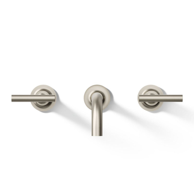 Purist Vibrant Brushed Nickel Wall-Mounted Bathroom Faucet