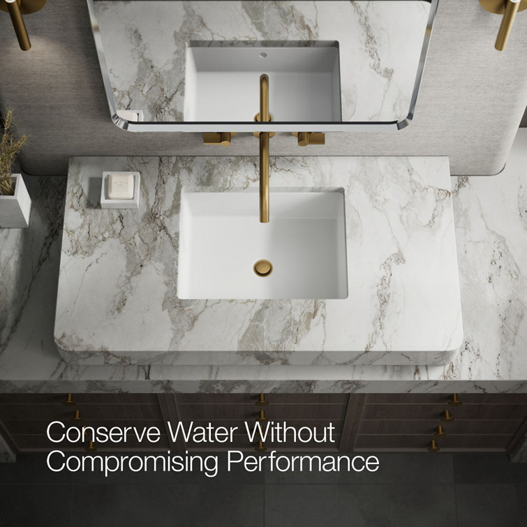 Modern Brushed Brass Dual-Control Wall-Mount Bathroom Faucet