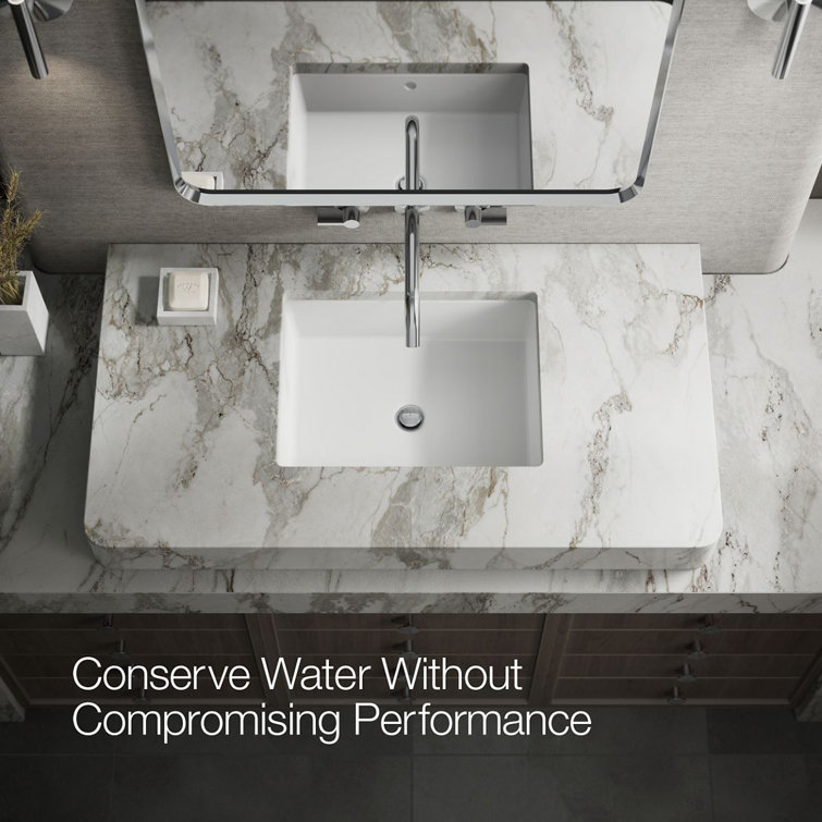 Polished Chrome Wall-Mount Bathroom Sink Faucet with Ceramic Handles