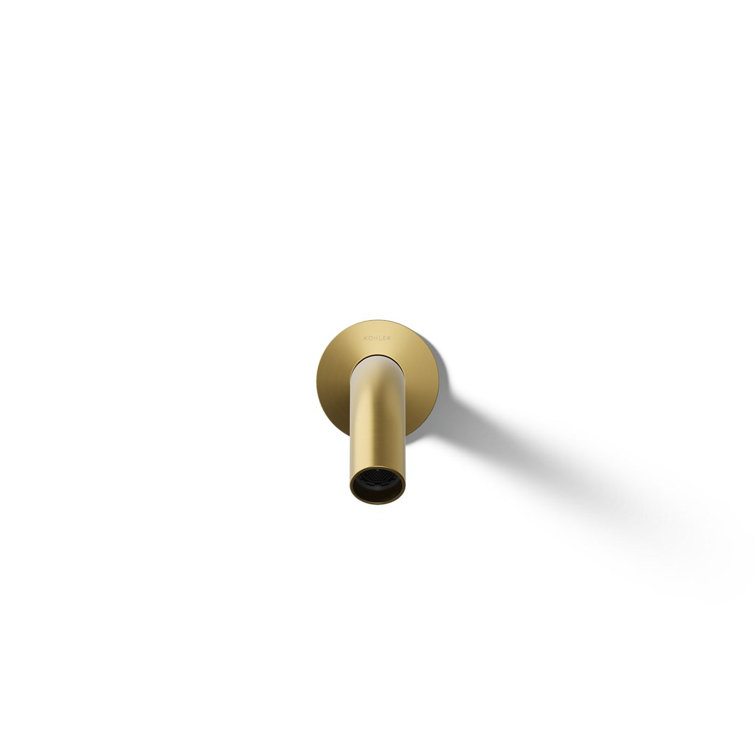 Vibrant Brushed Brass Wall-Mount Bathroom Faucet Spout