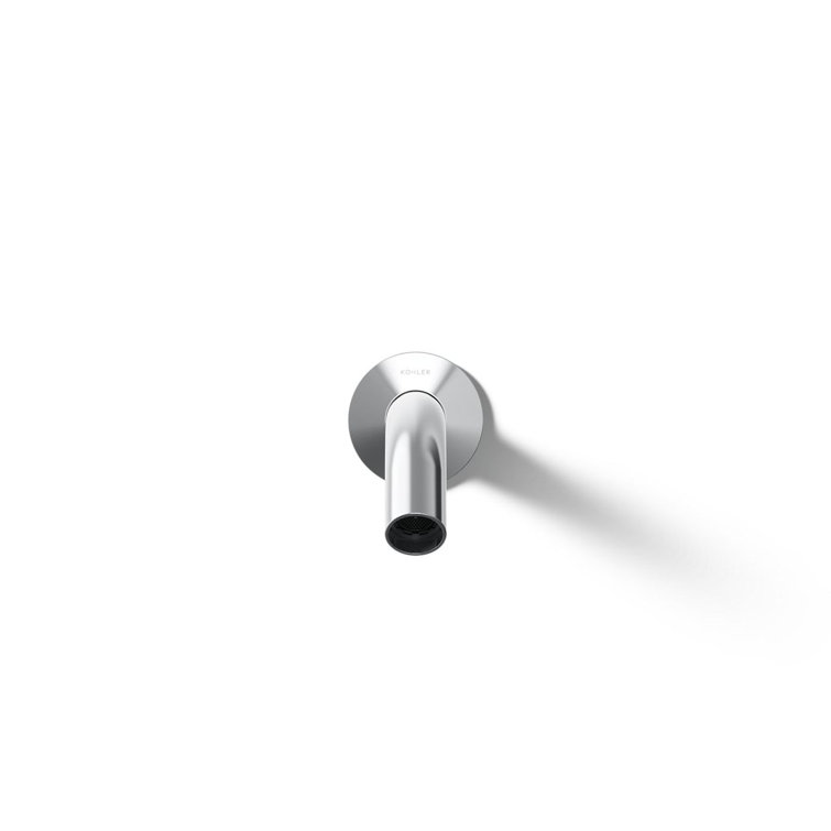 Polished Chrome Wall-Mount Bathroom Sink Faucet Spout