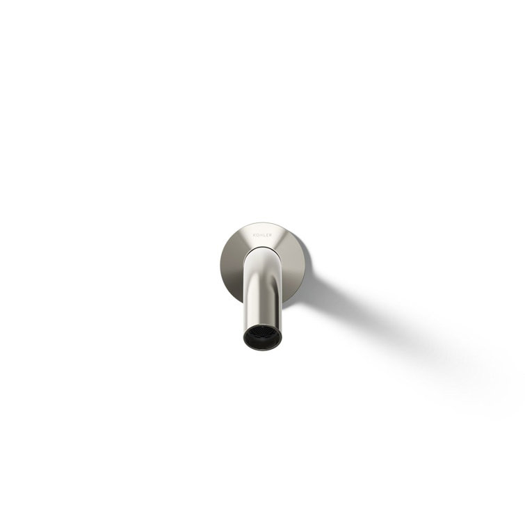 Vibrant Polished Nickel Wall-Mount Bathroom Faucet Spout