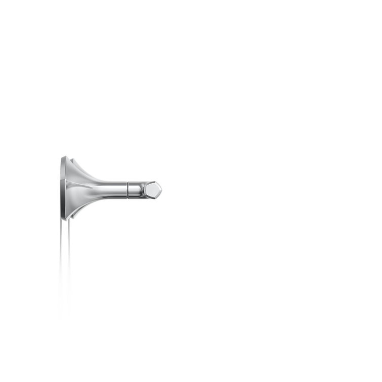 Polished Chrome Double Handle Wall-Mount Bathroom Sink Faucet Lever